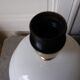 White porcelain lamp in potiche shape