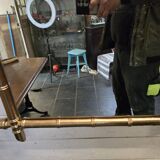Ancien miroir bois bambou