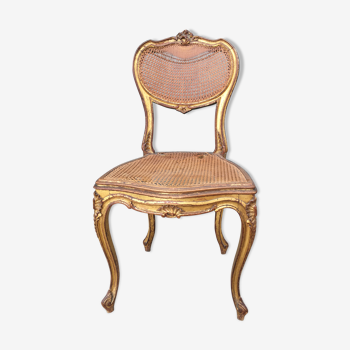 Louis XV 19th gilded wooden chair