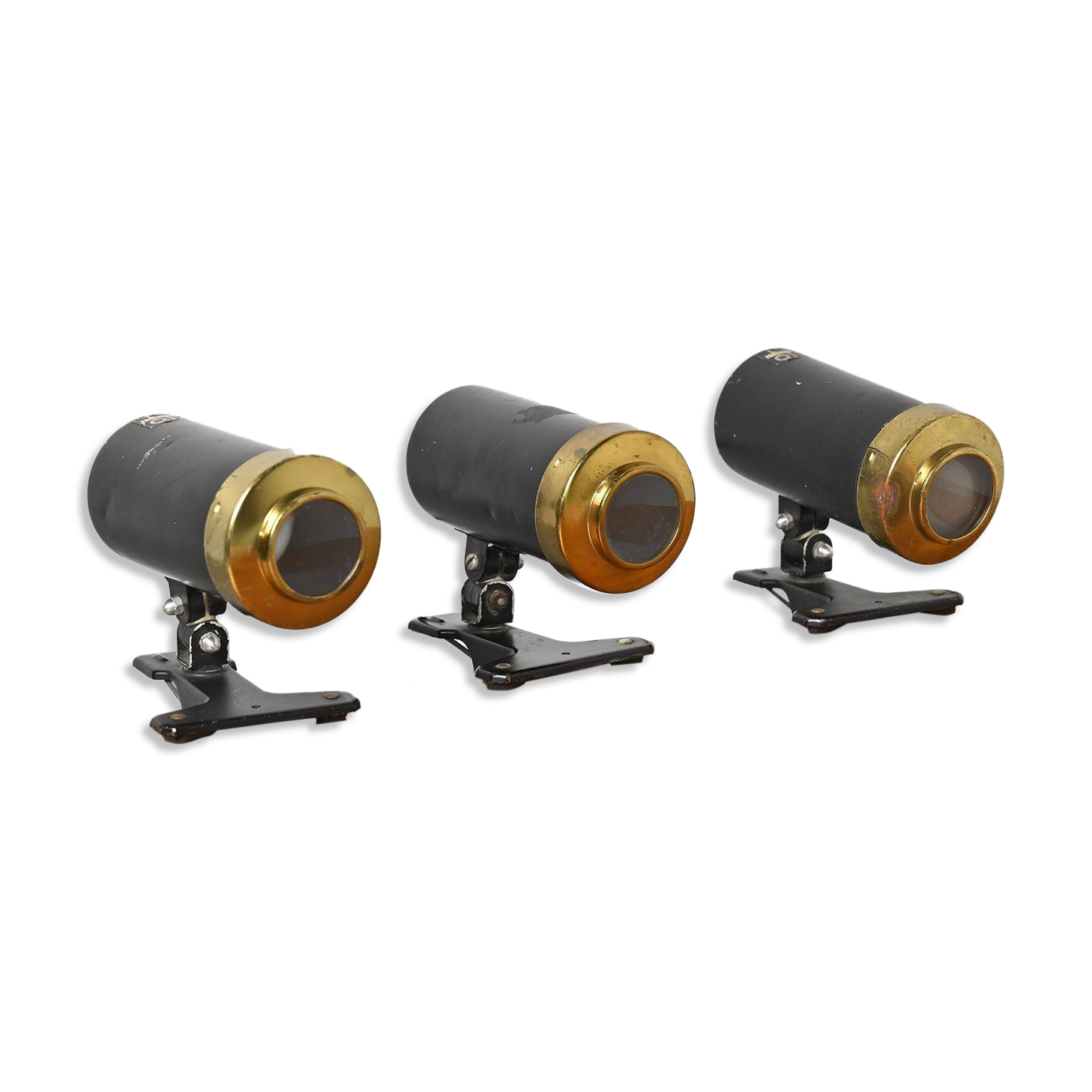 Set of three clamp lamps, Jacques Biny, circa 1950, Lita edition