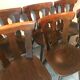 Lot of 6 chairs vintage bistro compass feet