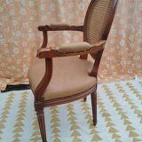 Fauteuil Louis XVI bois cannage