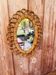 Miroir en rotin ovale vintage années 60/70