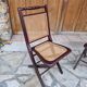 2 chaises pliantes cannées vintage