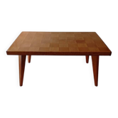 Table damier Années 60 Pieds compas