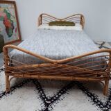 Rattan bed from the 1960s