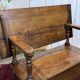 English oak bank safe from the 1930s that can serve as a console.