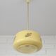 Vintage Beige Pendant Light / Retro Kitchen 1950 / Mid Century Glass Lamp