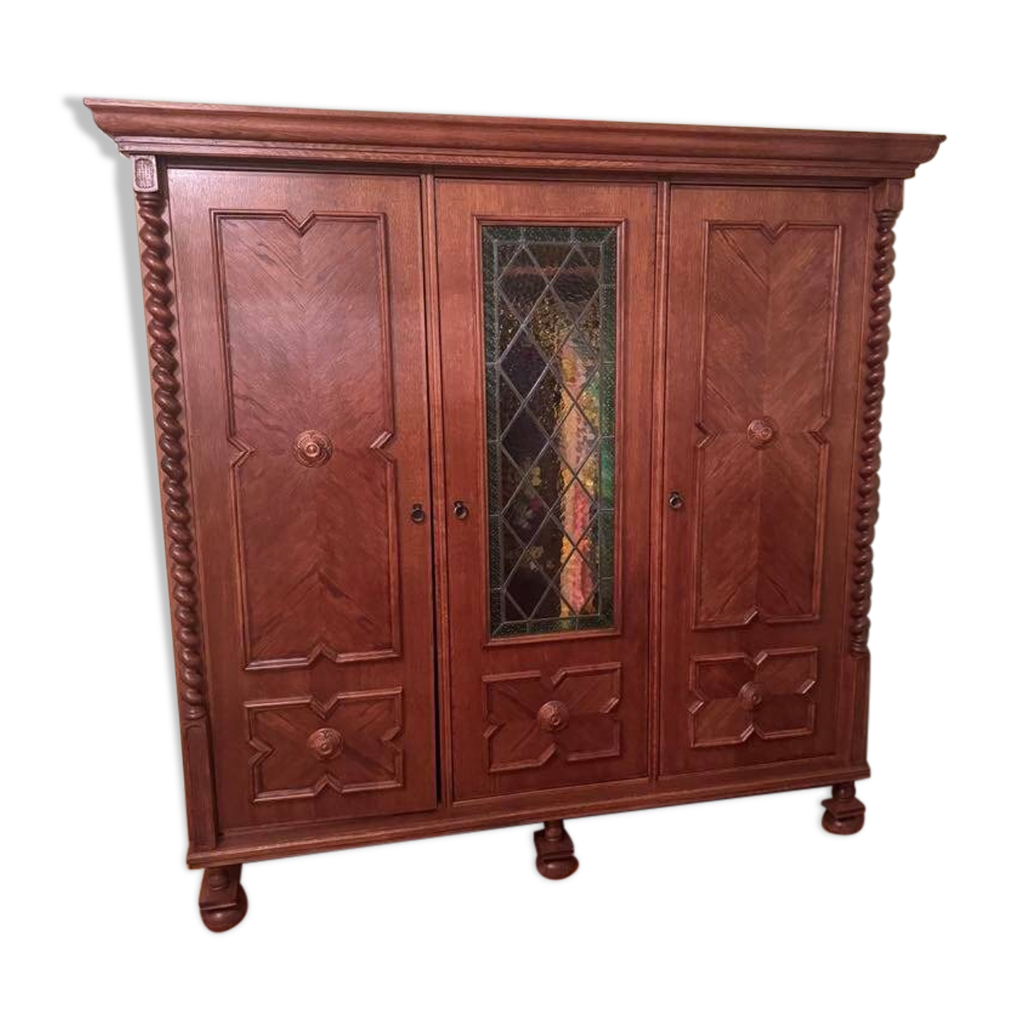 Spanish style oak wardrobe, early 20th century