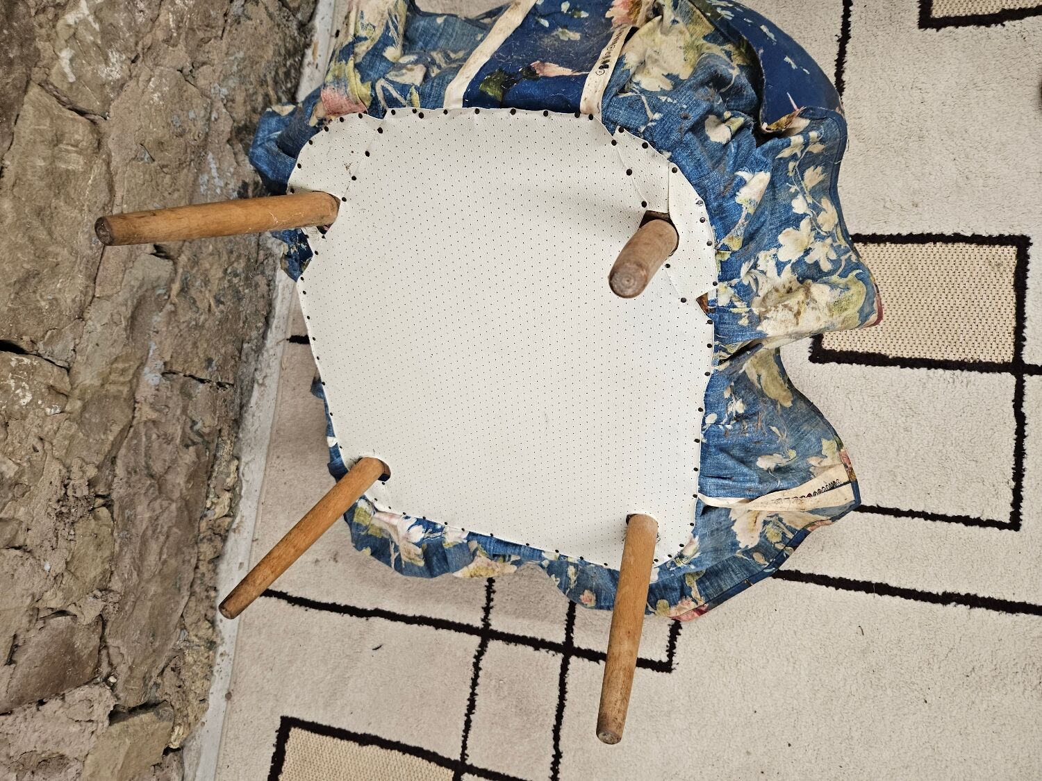 Fauteuil fleuri 1960