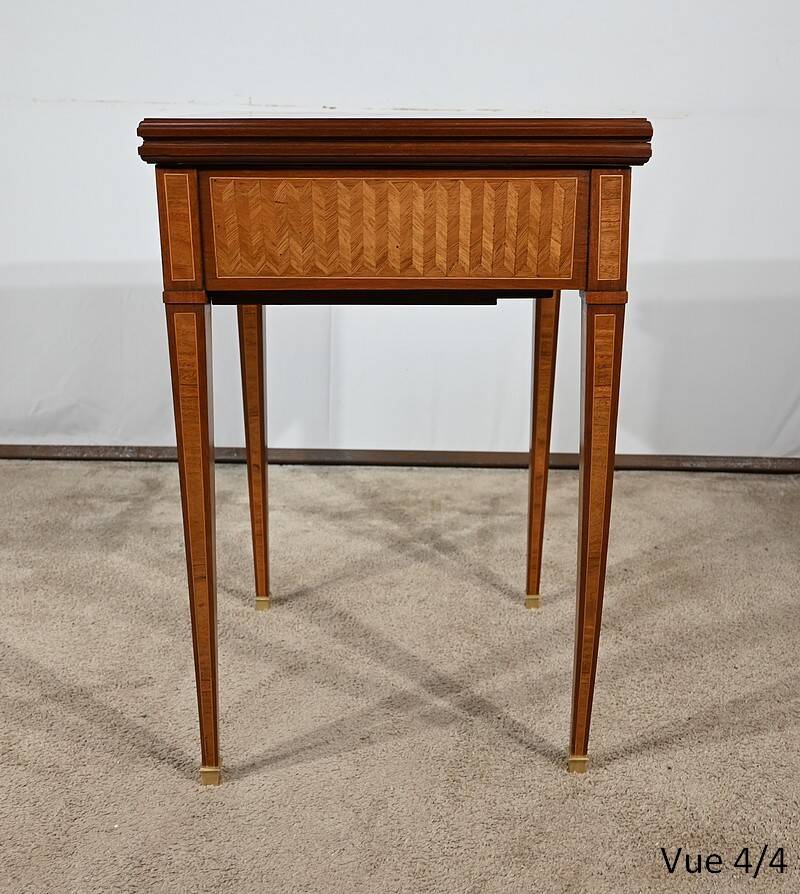 Mahogany and marquetry games table, Art Nouveau, 1920