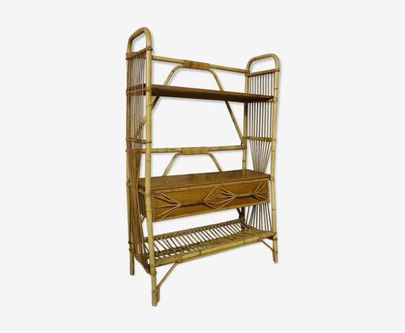Rattan shelf