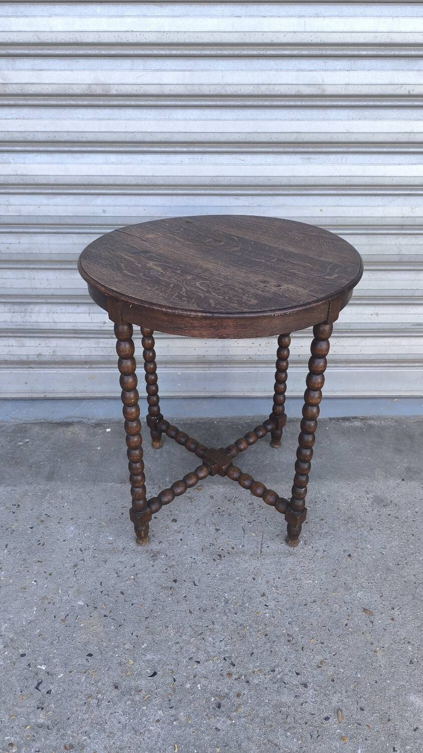 1930s turned wood side table