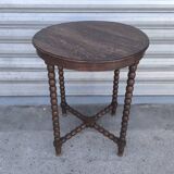 1930s turned wood side table