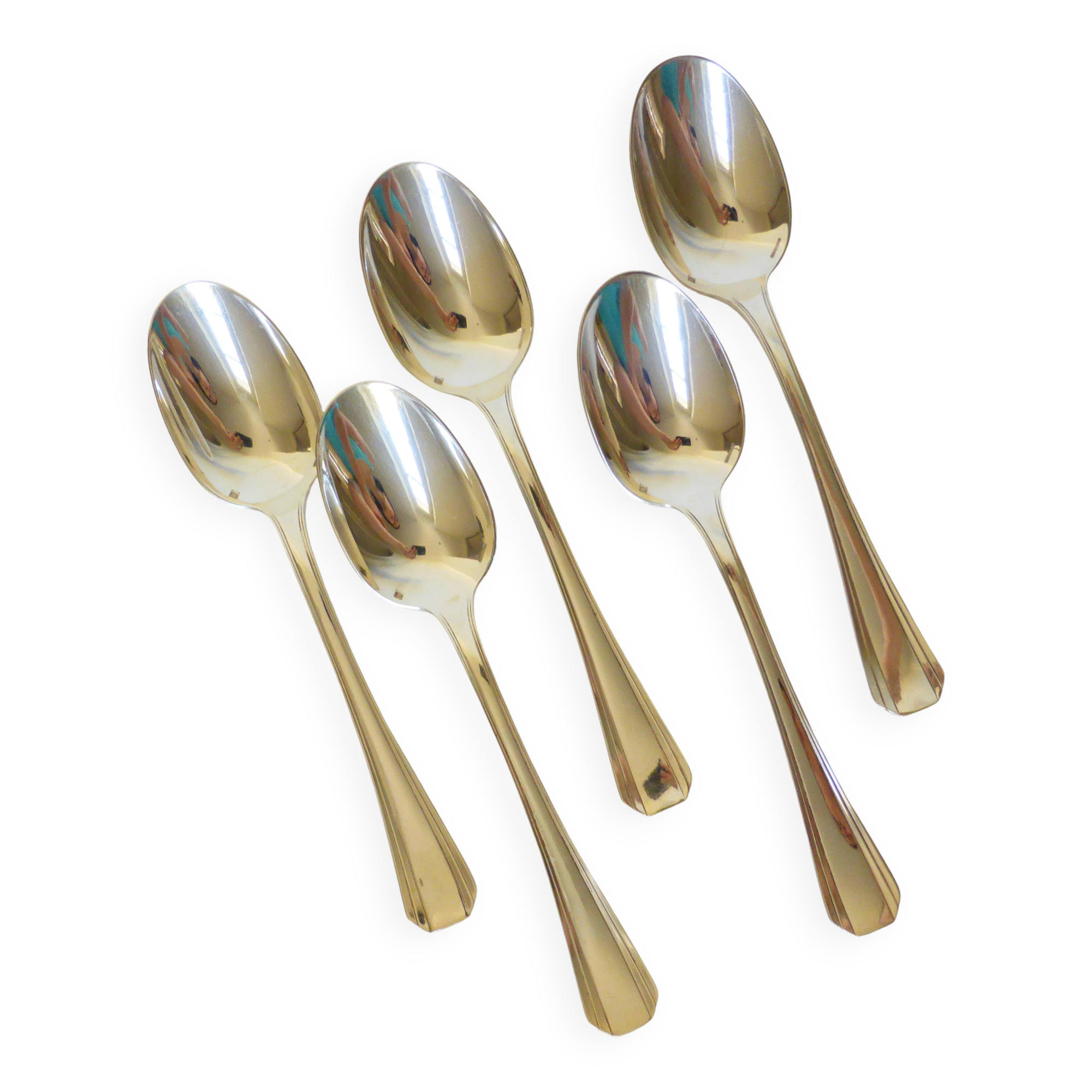 5 Christofle Art Deco style silver-plated tablespoons 2106257