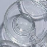 30 Duralex glass cups and 27 saucers - Cups D8cm H4cm - Saucers D12 cm