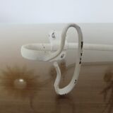 Pair of white metal hooks 30s 40s