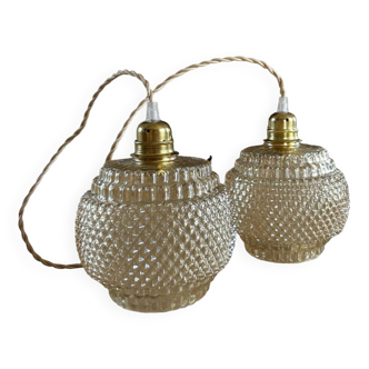Paire de suspensions modernes globes vintage