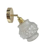 Gold wall light with bubble glass