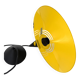 Vintage yellow and black lacquered metal pendant light