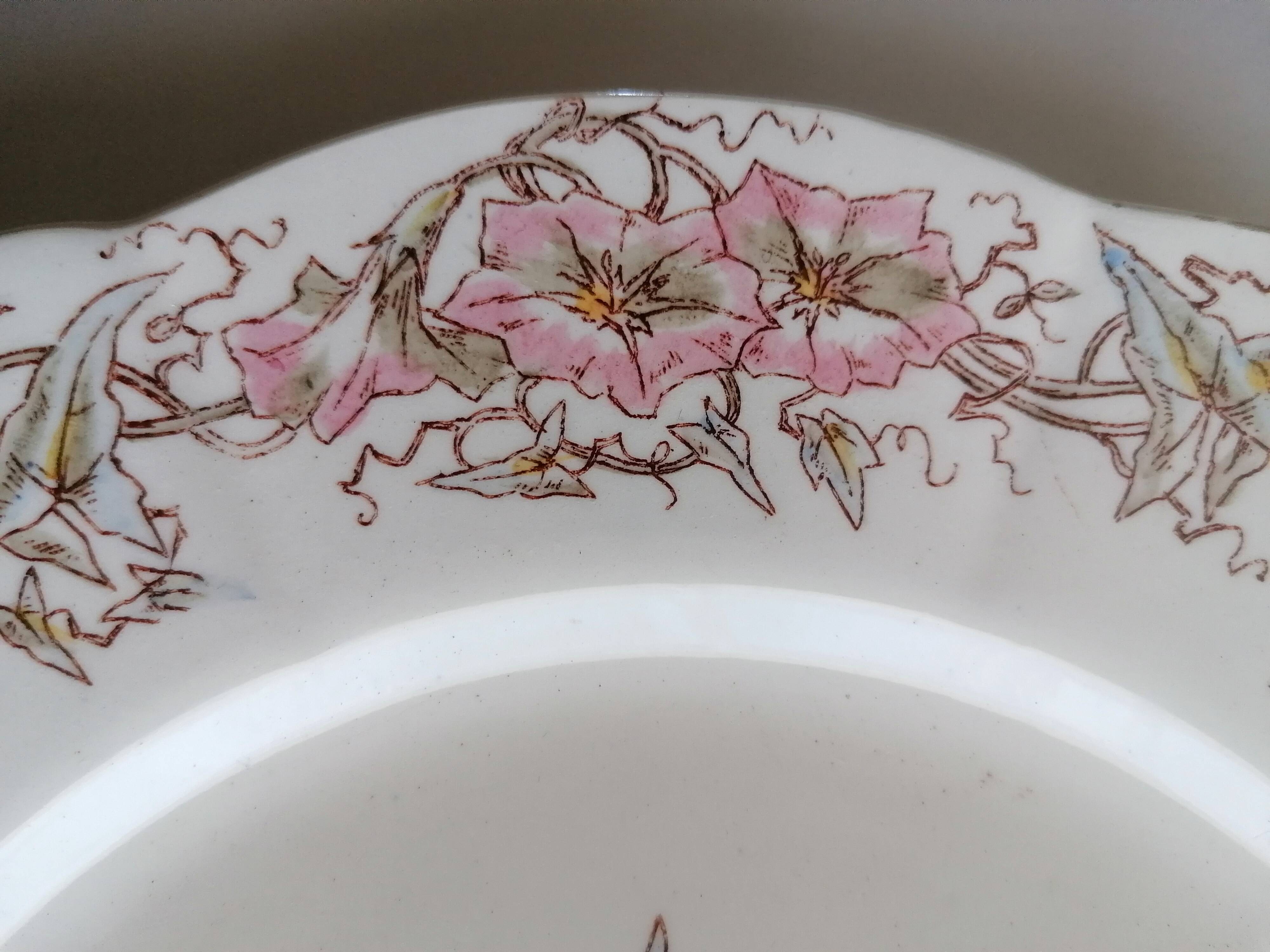 Assiette Longchamp terre de fer Robert Charbonnier 19ème s