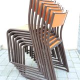 Series of 7 vintage chairs