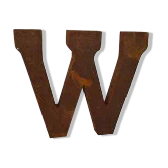 Industrial letter "w" in iron