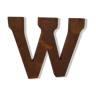 Industrial letter "w" in iron