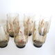 Set de 6 verres fumés vintage