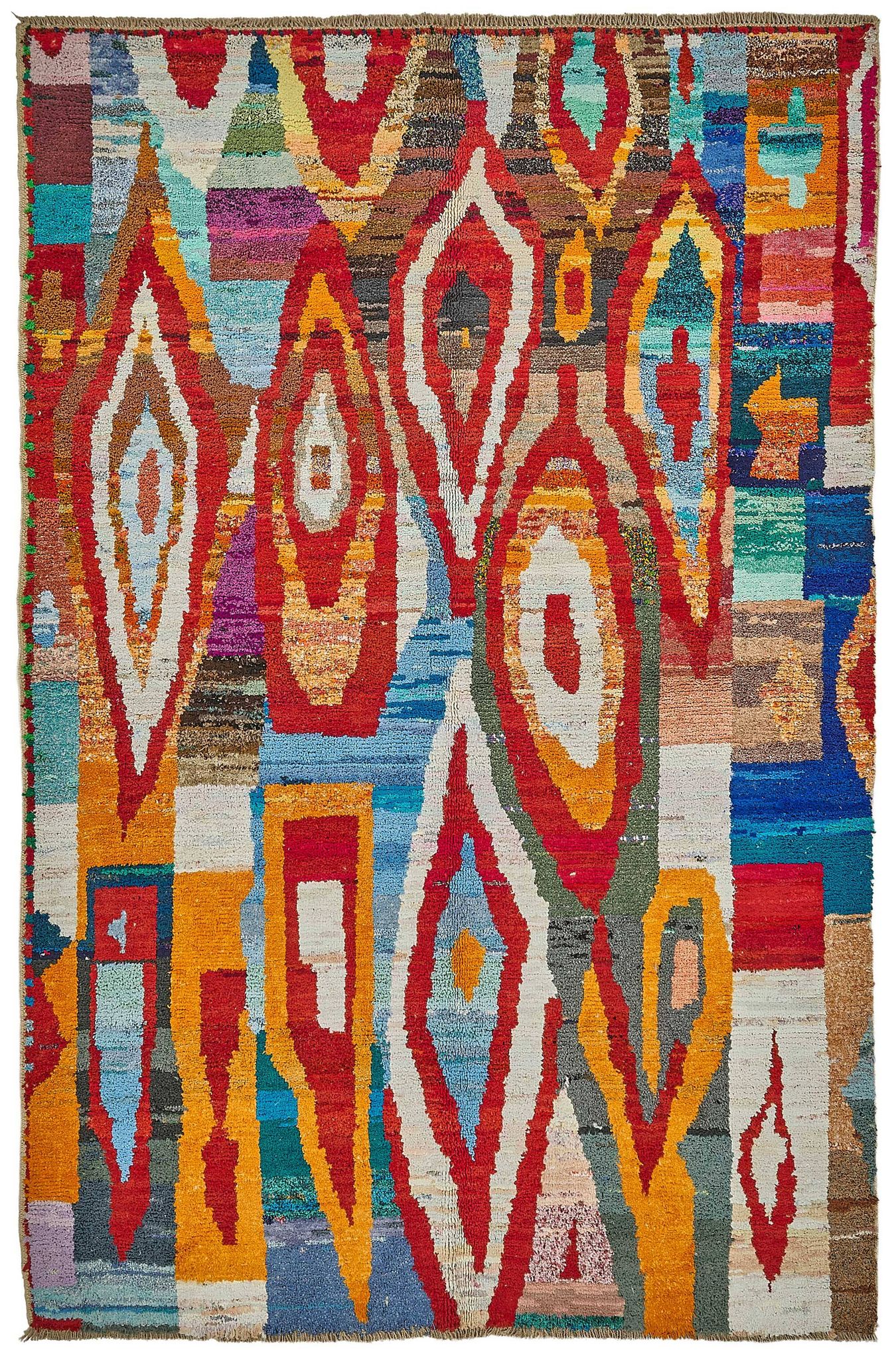 Handwoven Turkish Recycled Boho Rug 195 cm x 297 cm