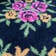 Vintage round wool rug, 150cm, 1970s