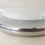 White chrome and opal table light by Leclaire and Schafer, Germany, 1970's