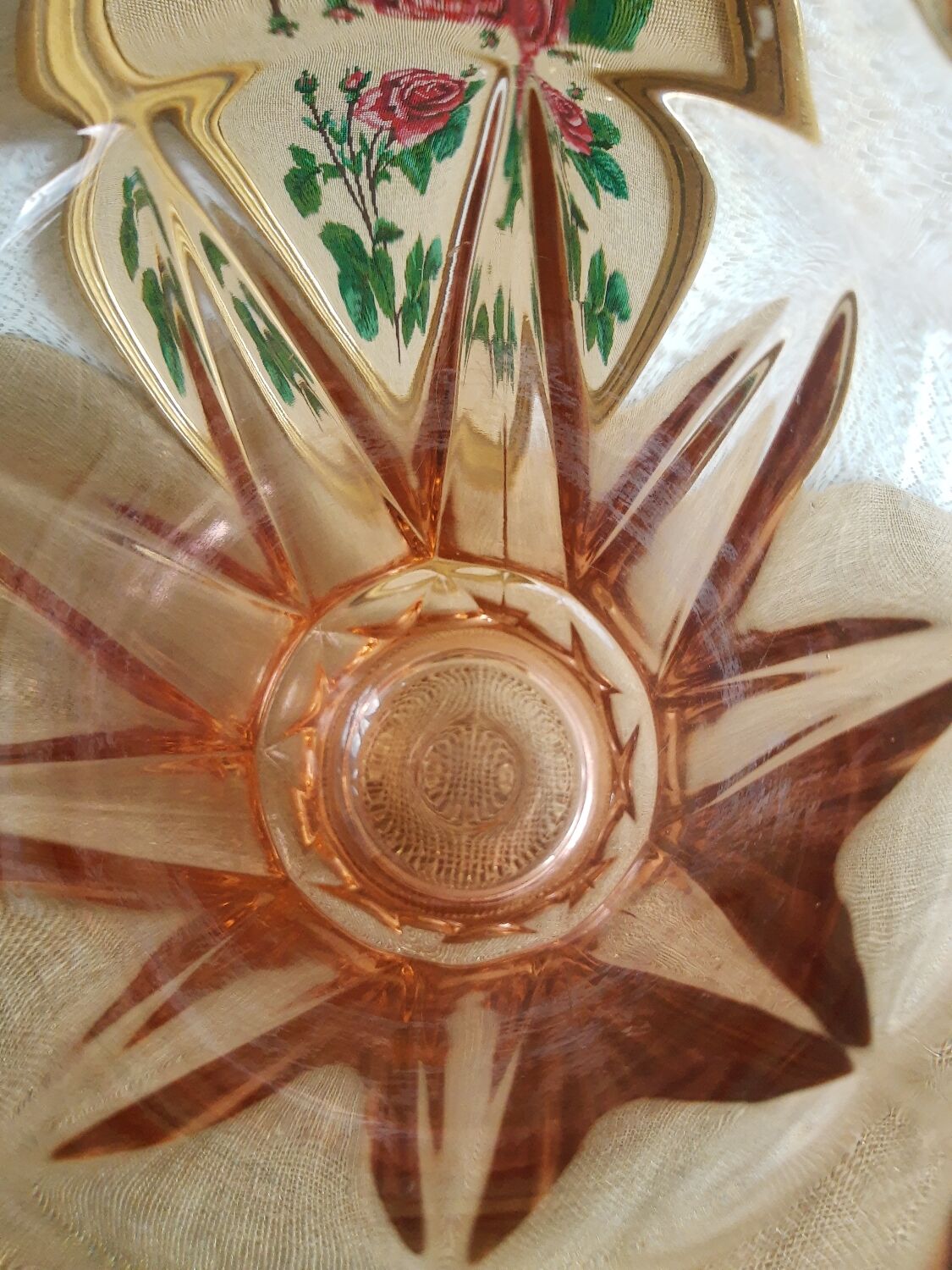 Vintage rosaline pink glass vase