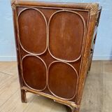 Wicker and rattan chest of drawers