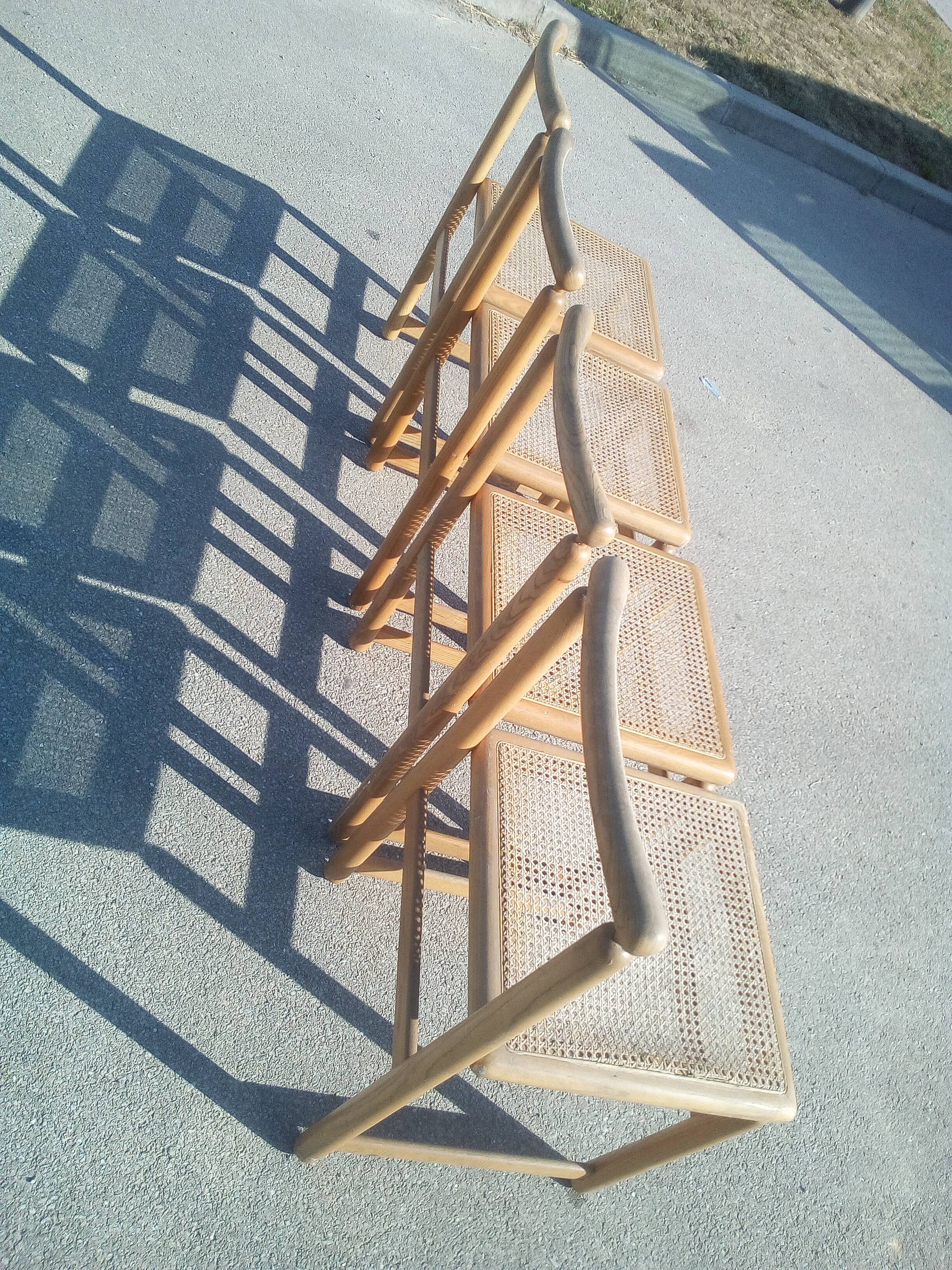 Series of 4 chairs with new canning