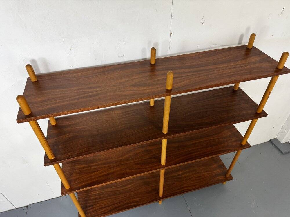 Mid-century modernist teak stick wall cabinet attributed to Willem Lutjens for Gouda Den Boer, 1950s
