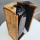 Wabi-Sabi glass vase with burnt wood mold