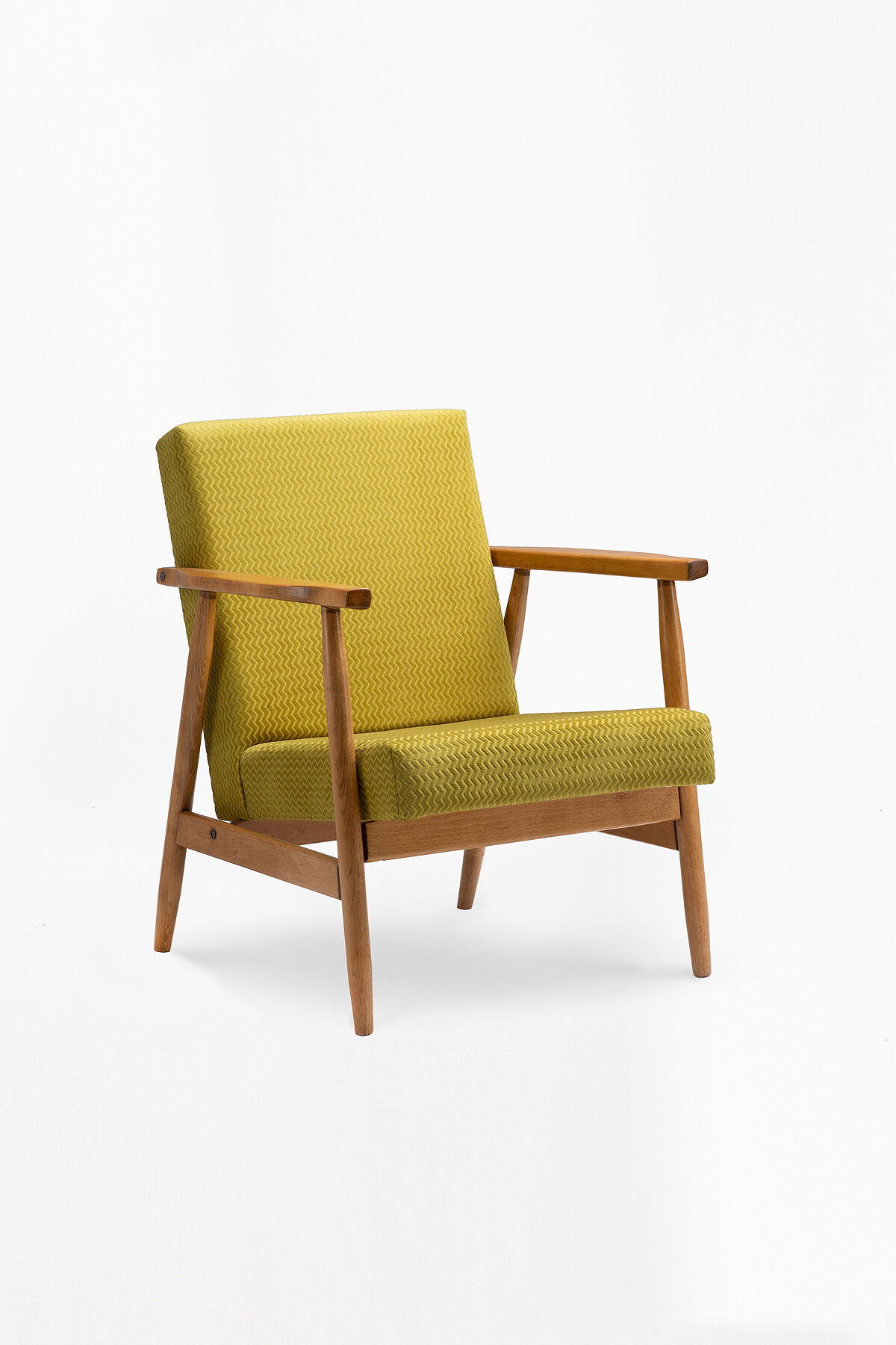 Lime green type b-7727 armchair from the 1970s.
