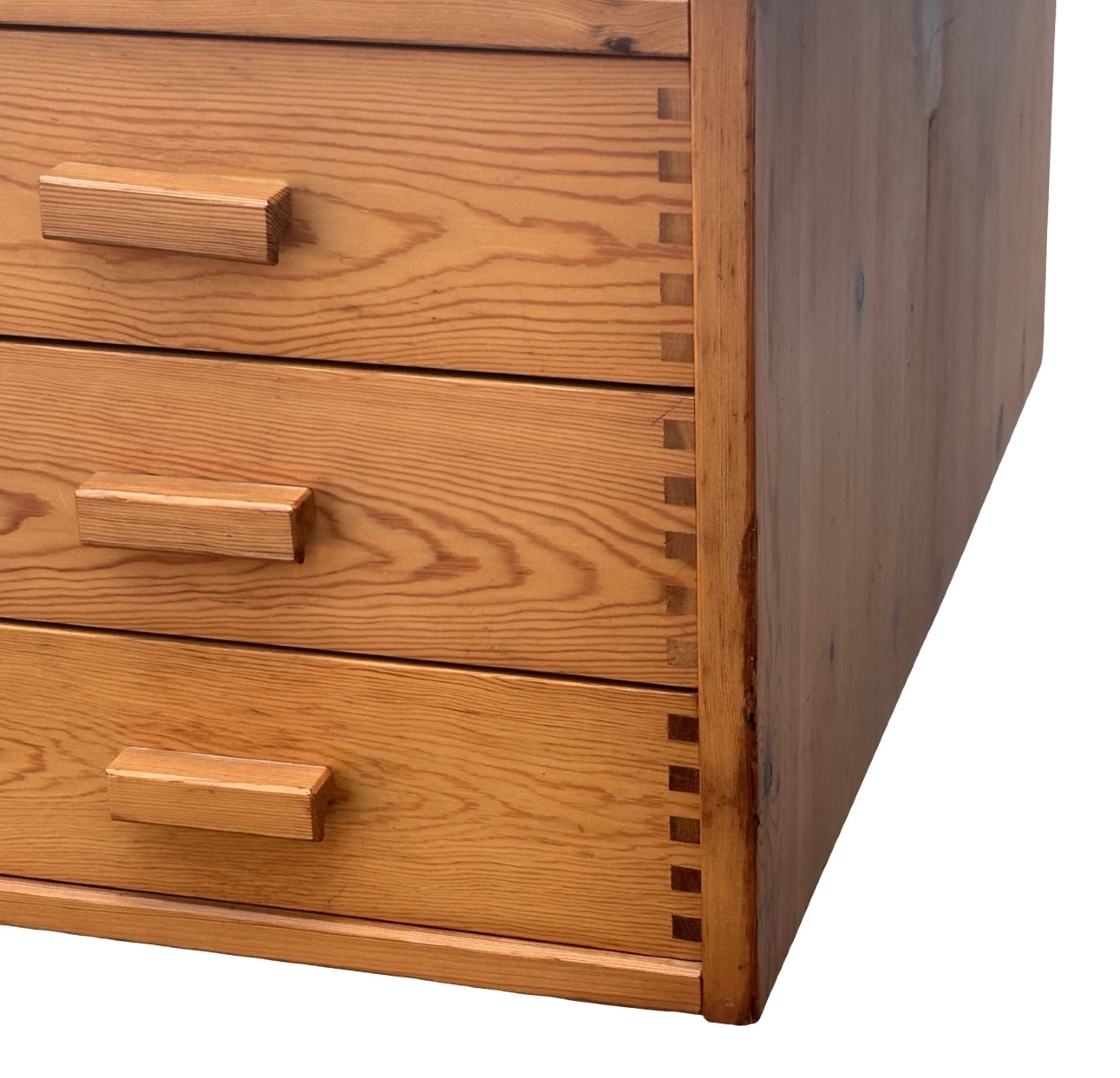 Vintage Pinewood Desk, Freestanding, 1970s Pine, Design, Ate van Apeldoorn