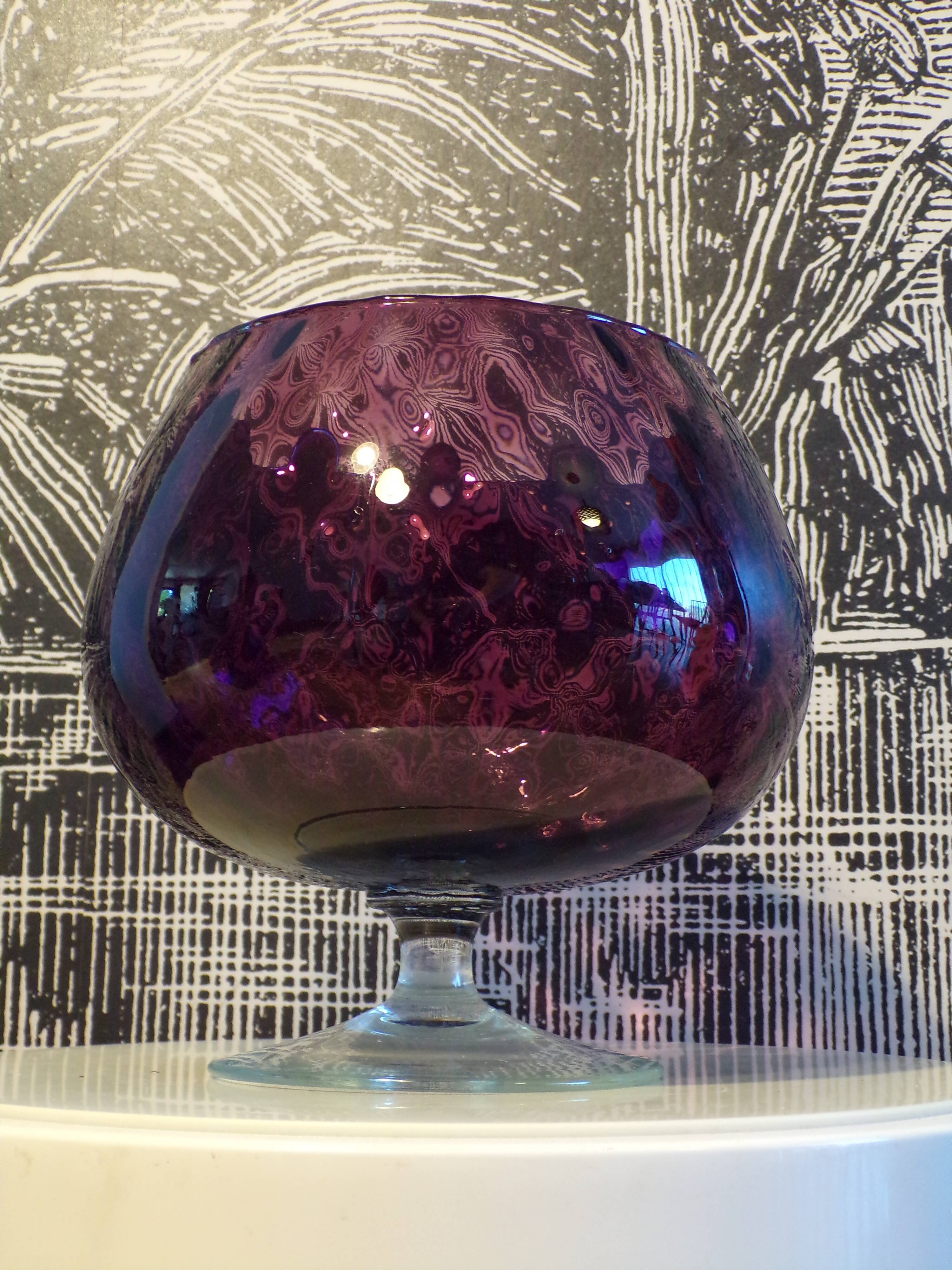 Vase empoli violet 21,5x21,5cm