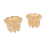 2 bougeoirs en verre mat