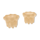 2 matte glass candle holders