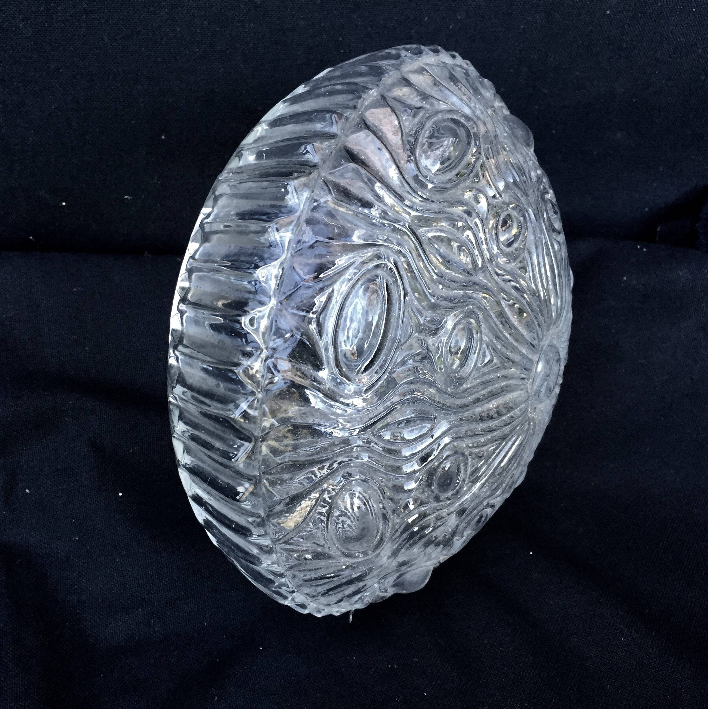 Plafonnier rond bombé motifs seventies