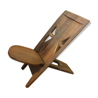 Chaise à palabre en bois sculpté