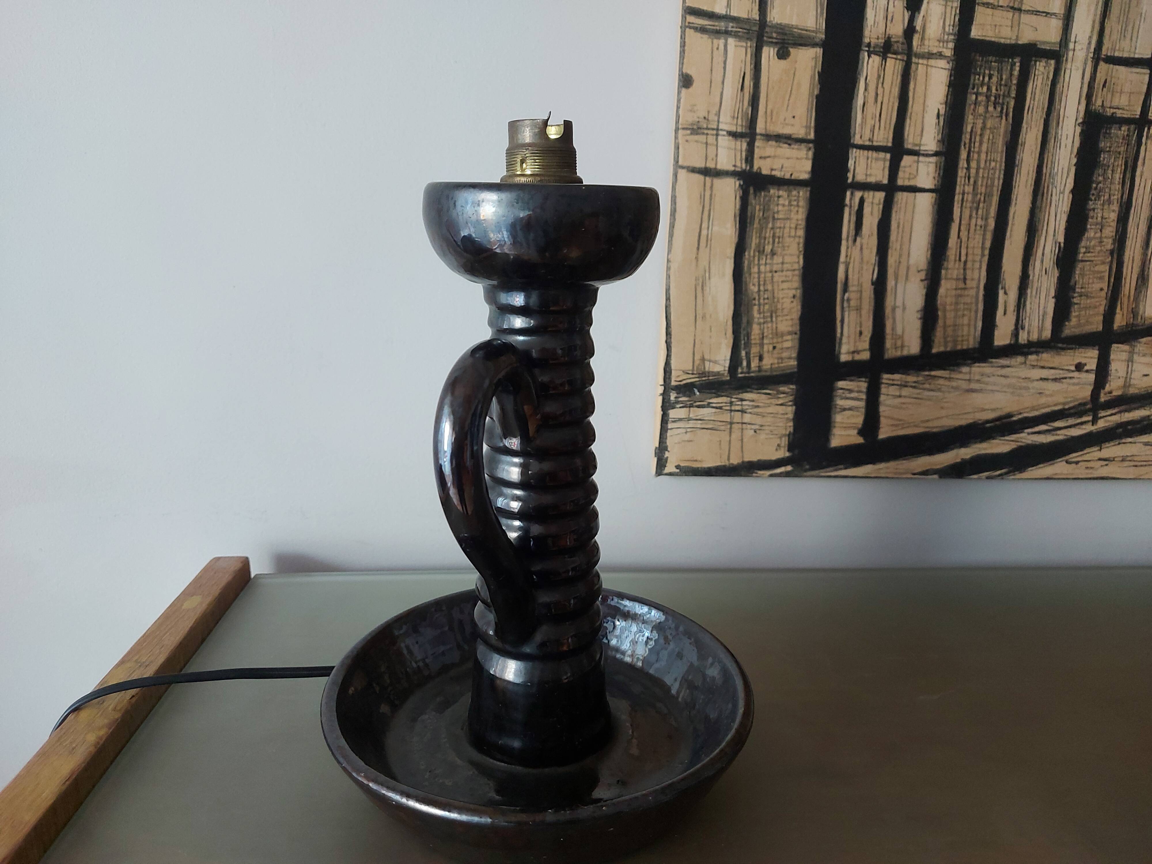Ceramic lamp years 50's Vallauris