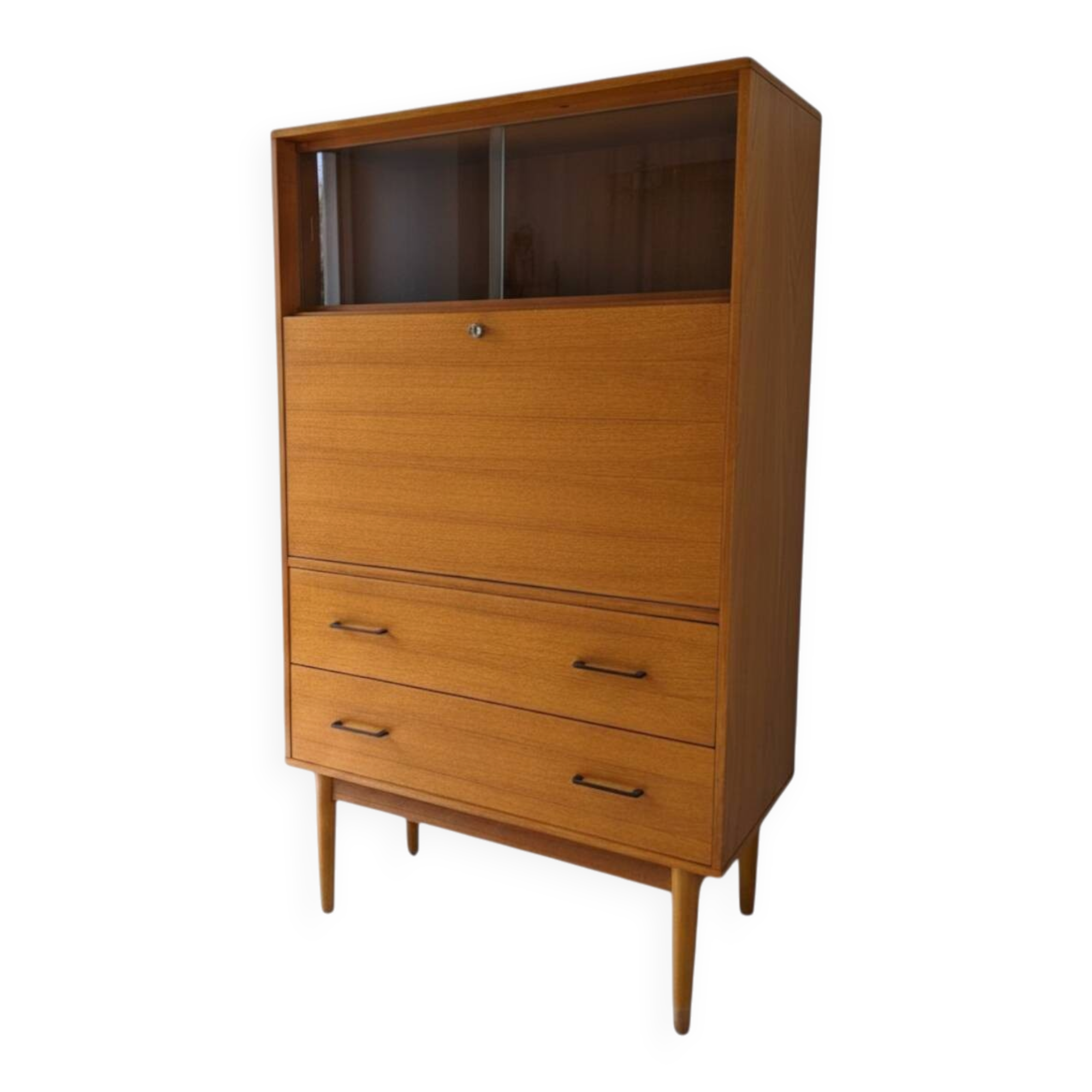 Secrétaire Vintage "Brissac" – Chêne Blond & Design Reconstruction – 1