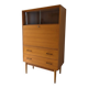 Secrétaire Vintage "Brissac" – Chêne Blond & Design Reconstruction – 1