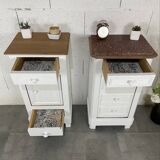 Pair of old bedside tables