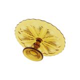 Vintage orange amber cake dish present dish pressed glass 27cm