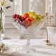 Large Bohemian crystal fruit bowl - 1950s